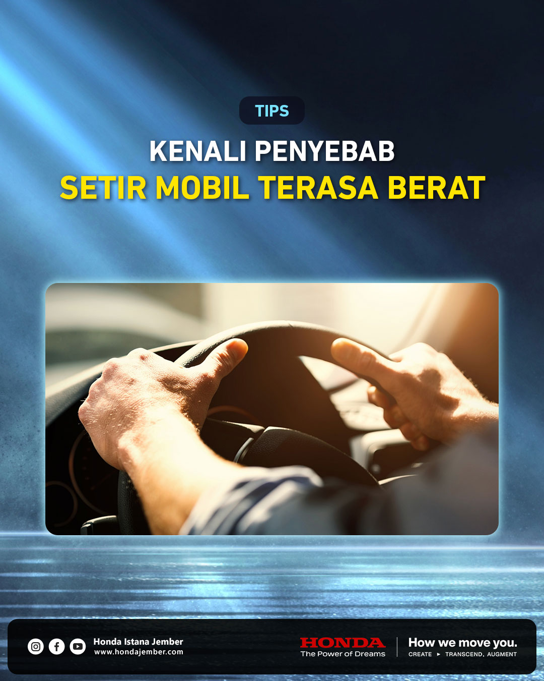 Penyebab setir mobil berat