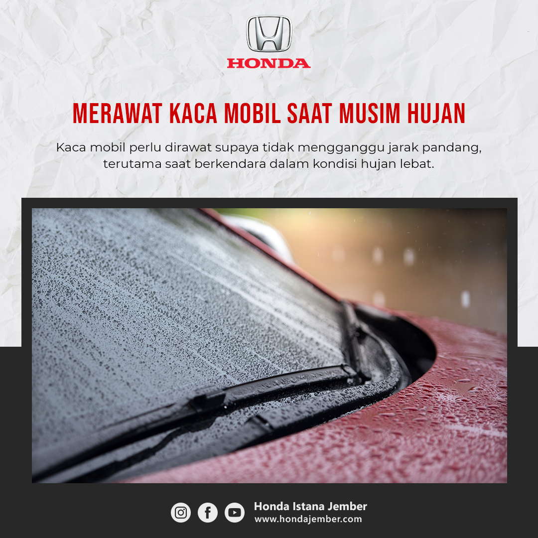 Merawat Kaca Mobil Saat Musim Hujan