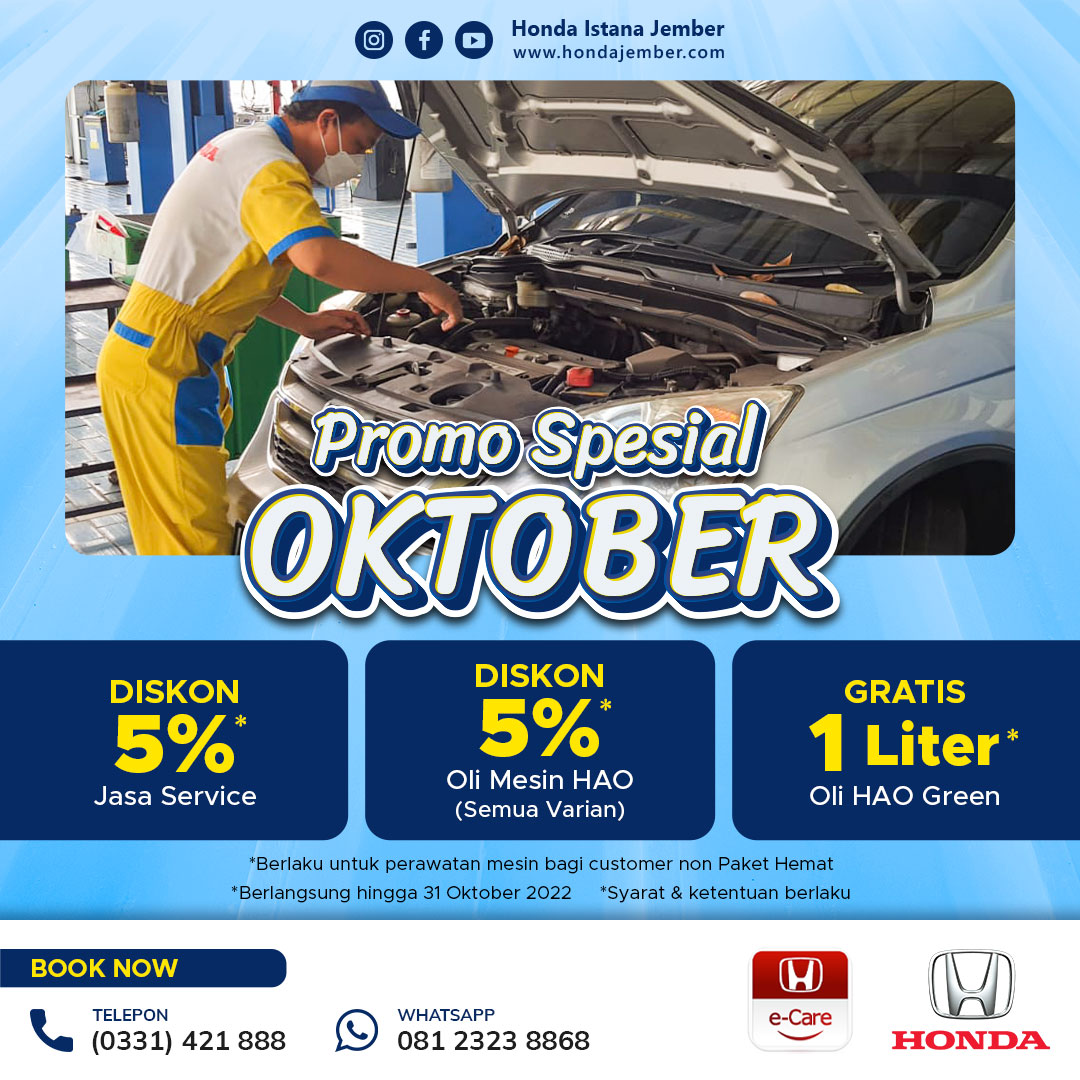 Promo Service Mesin Oktober 2022