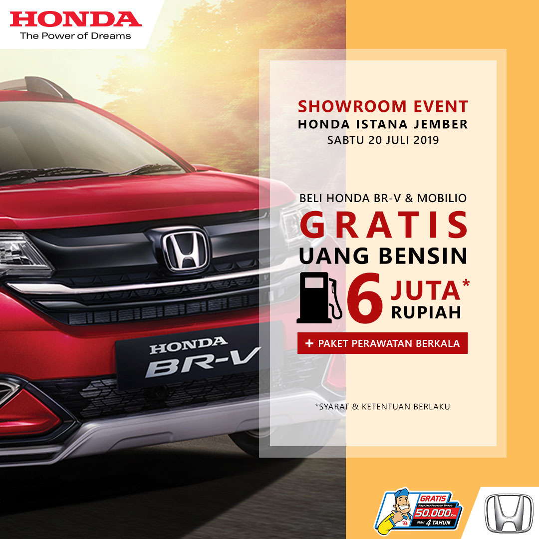 Gratis Uang Bensin Setiap Beli Mobil Honda